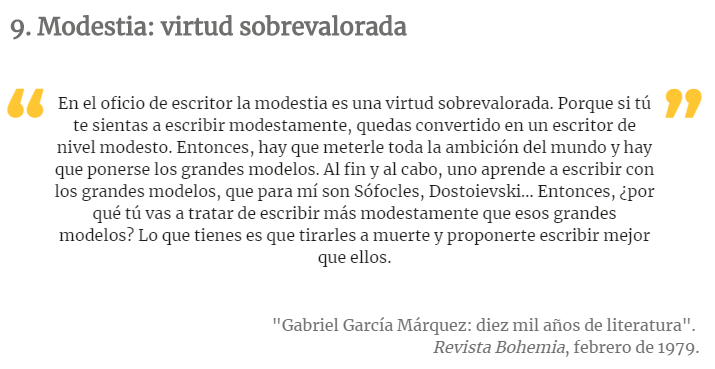 frases celebres de Garcia Marquez en entrevistas